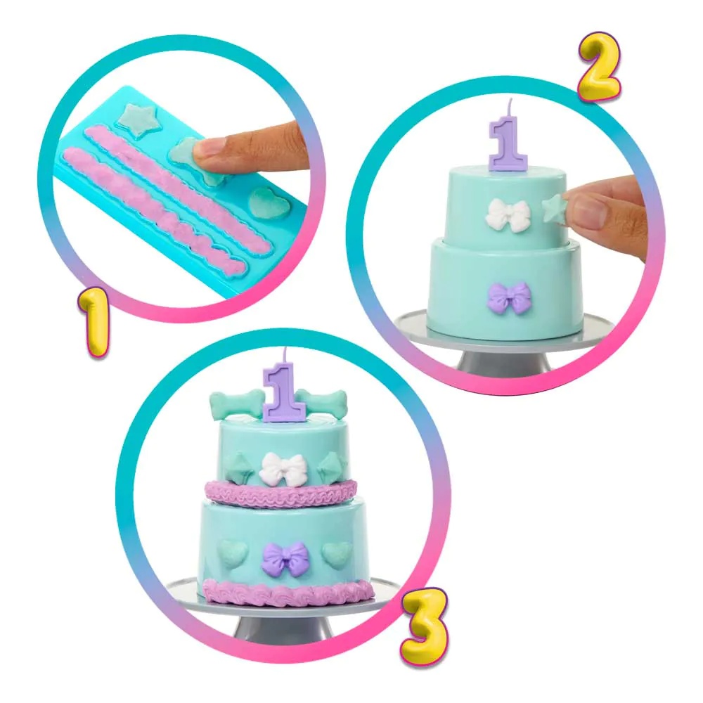 Papusa bruneta cu 10 accesorii surpriza Barbie Party Unboxed Reveal - poza 5