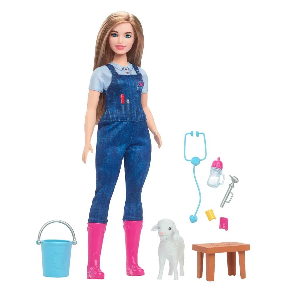 Papusa cu accesorii Barbie Careers Veterinar la Ferma - poza 1
