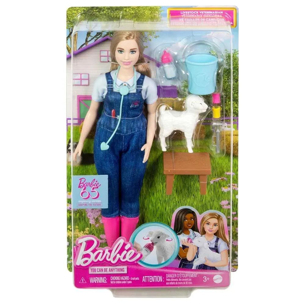 Papusa cu accesorii Barbie Careers Veterinar la Ferma - poza 3
