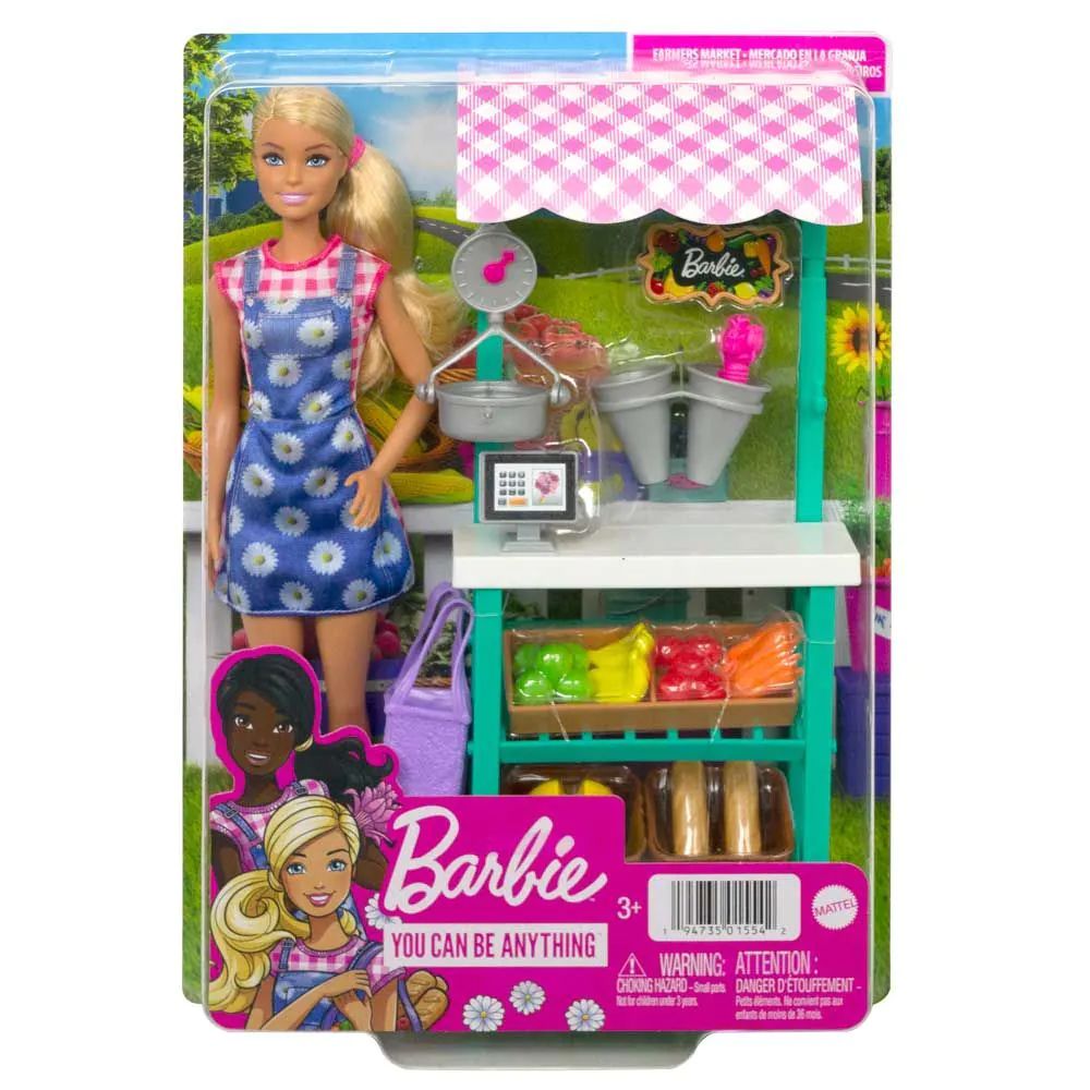 Papusa cu accesorii Barbie You Can Be Vanzatoare stand ferma - poza 2