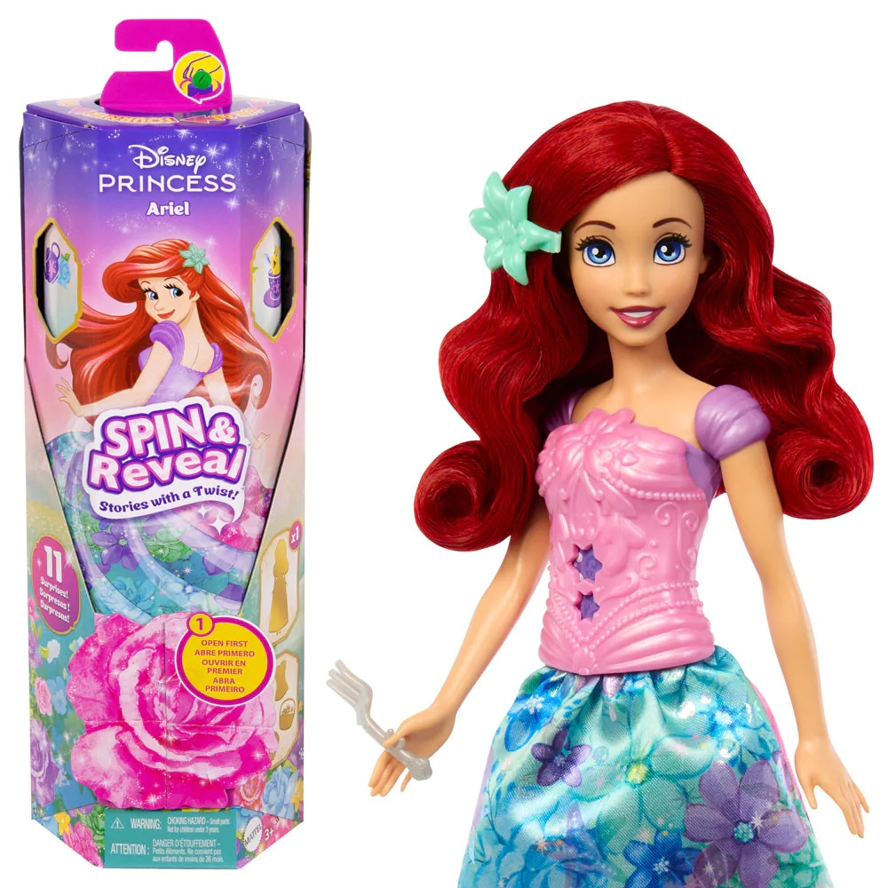 Papusa cu accesorii Disney Princess Spin and Reveal Ariel - poza 2