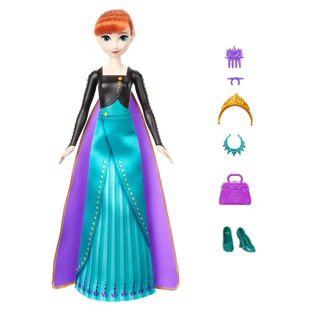 Papusa cu accesorii Disney Princess Spin and Reveal Frozen Anna - poza 1