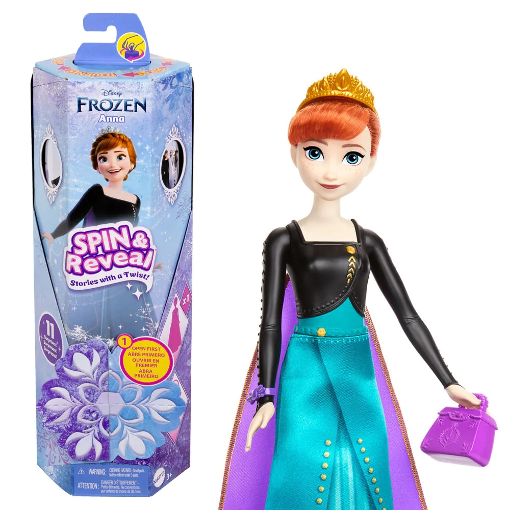 Papusa cu accesorii Disney Princess Spin and Reveal Frozen Anna - poza 2