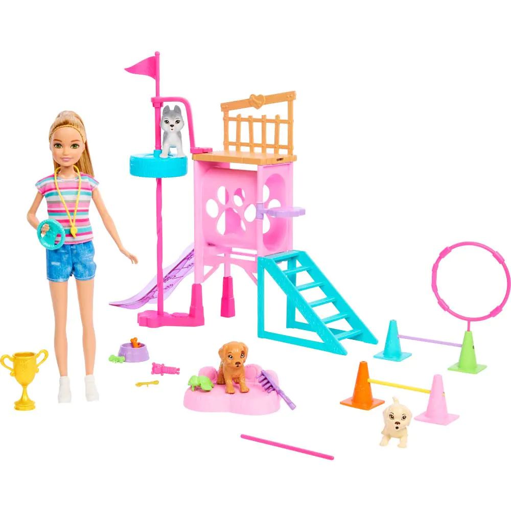 Papusa cu accesorii si animalut Barbie Stacie To The Rescue - poza 1