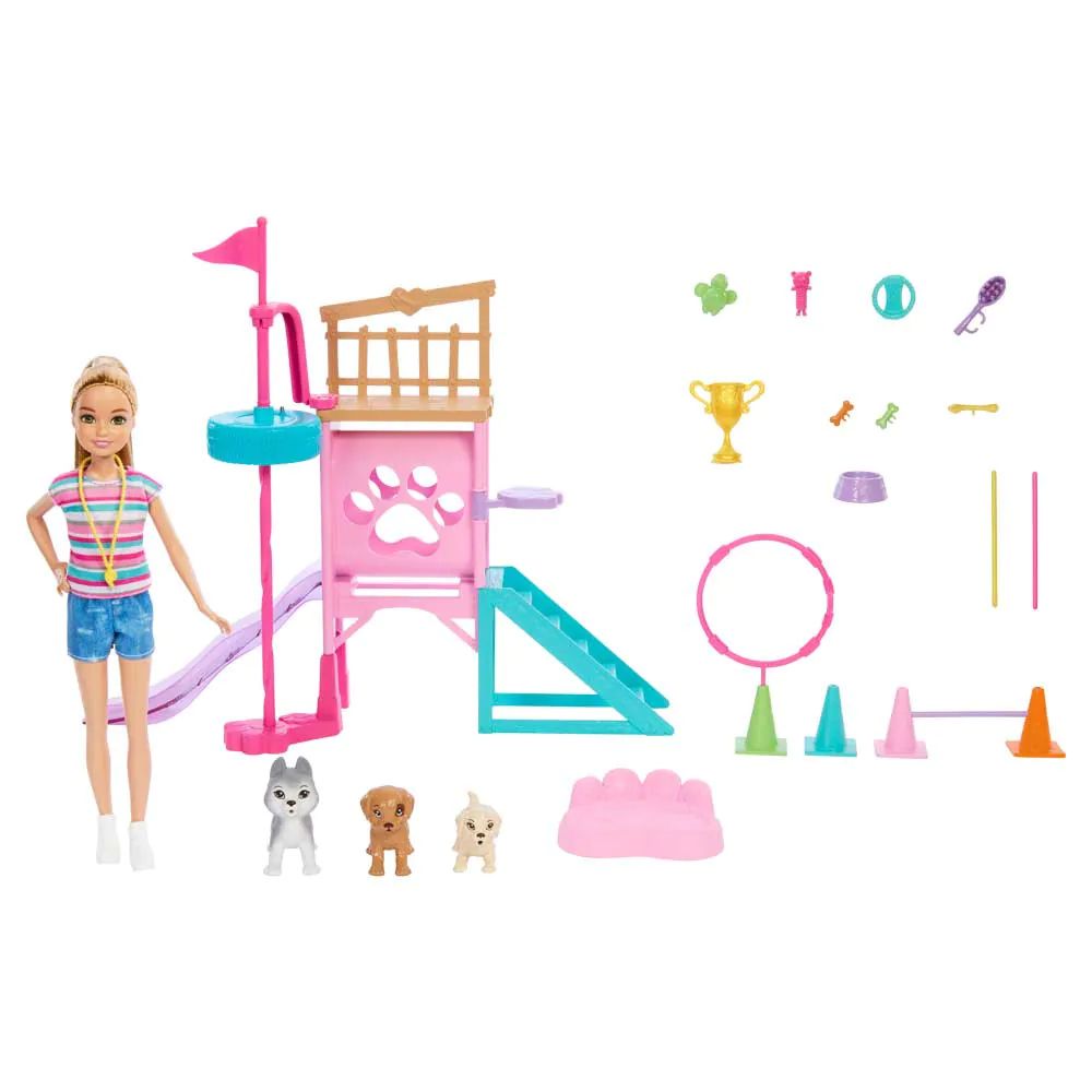 Papusa cu accesorii si animalut Barbie Stacie To The Rescue - poza 2