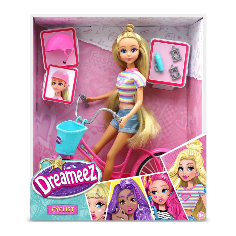 Papusa cu accesorii si bicicleta Dreameez Ciclist - poza 2