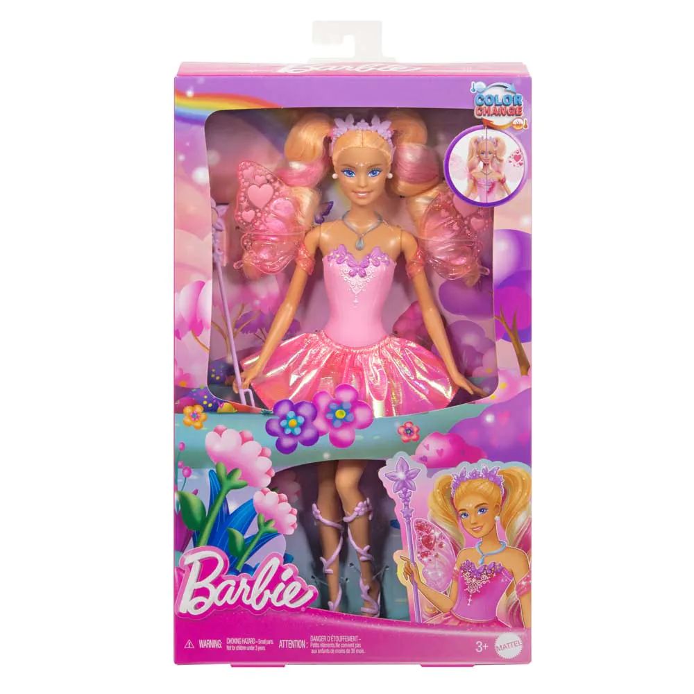 Papusa cu accesorii si culori schimbatoare Barbie Fantasy Fairy Doll - poza 2