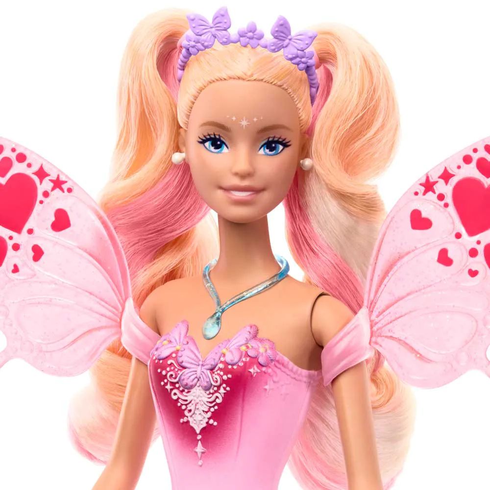 Papusa cu accesorii si culori schimbatoare Barbie Fantasy Fairy Doll - poza 3