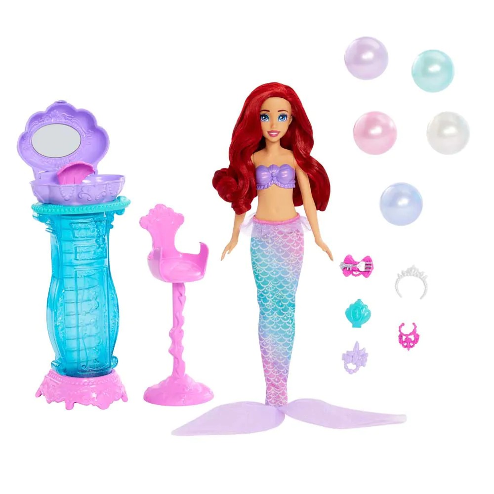 Papusa cu accesorii surpriza Disney Princess Ariel Vanity Pop - poza 1