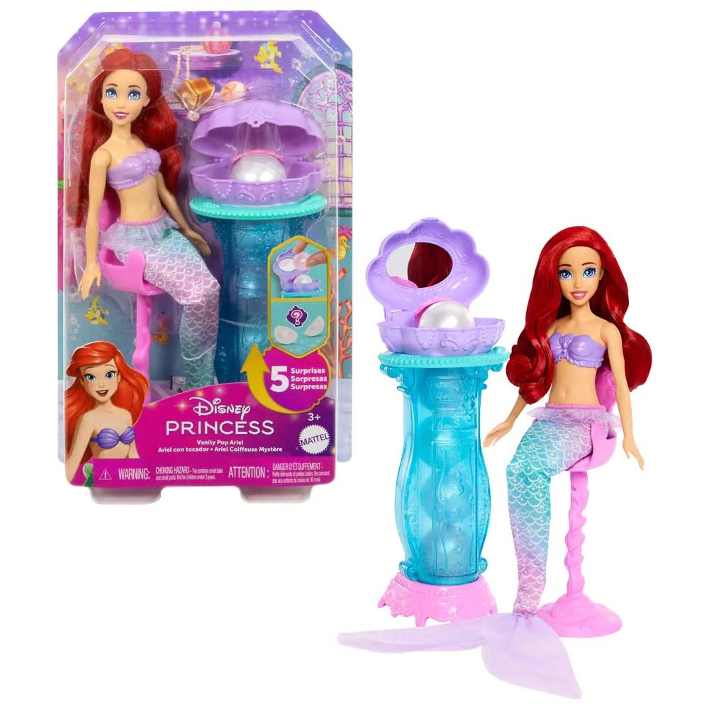 Papusa cu accesorii surpriza Disney Princess Ariel Vanity Pop - poza 2