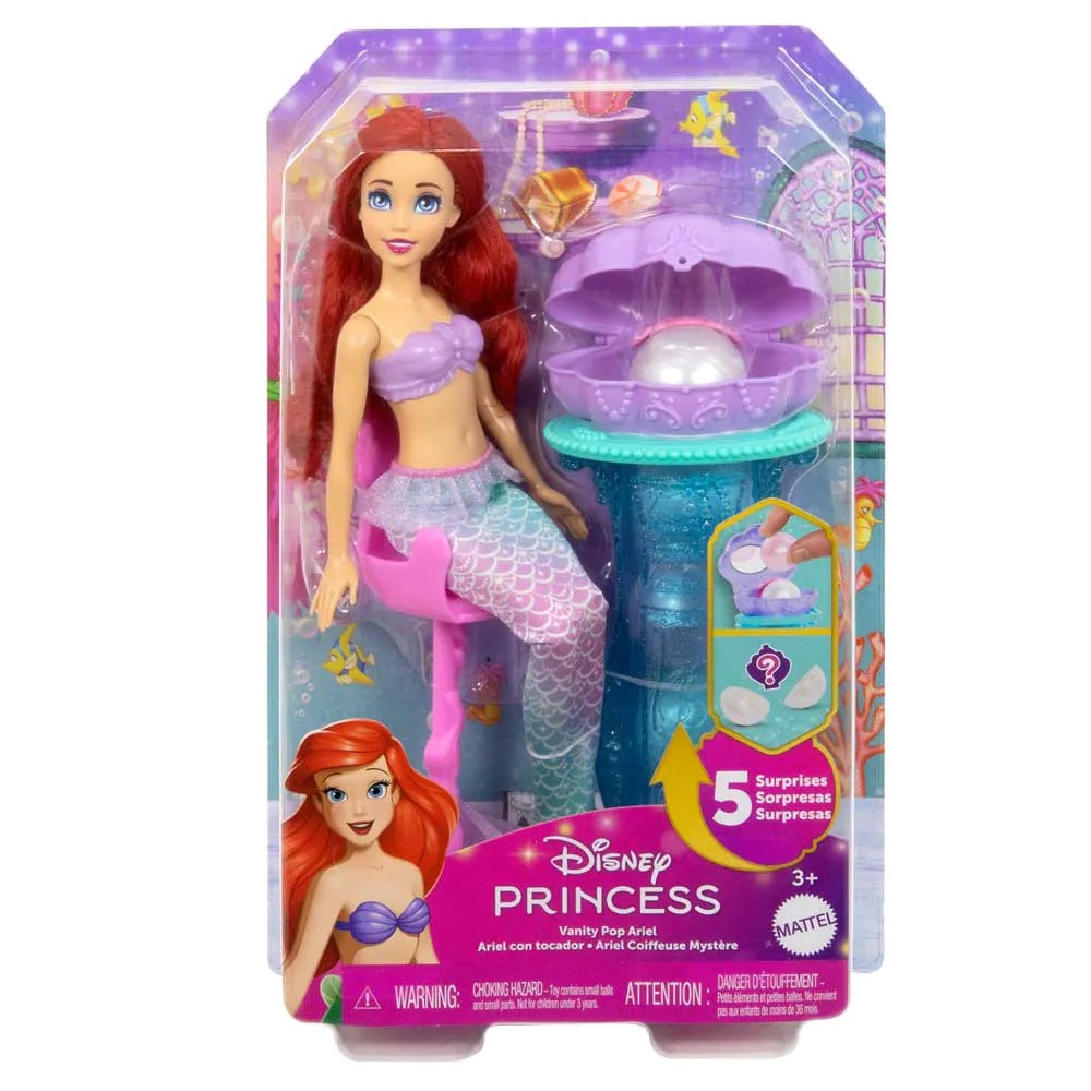 Papusa cu accesorii surpriza Disney Princess Ariel Vanity Pop - poza 3