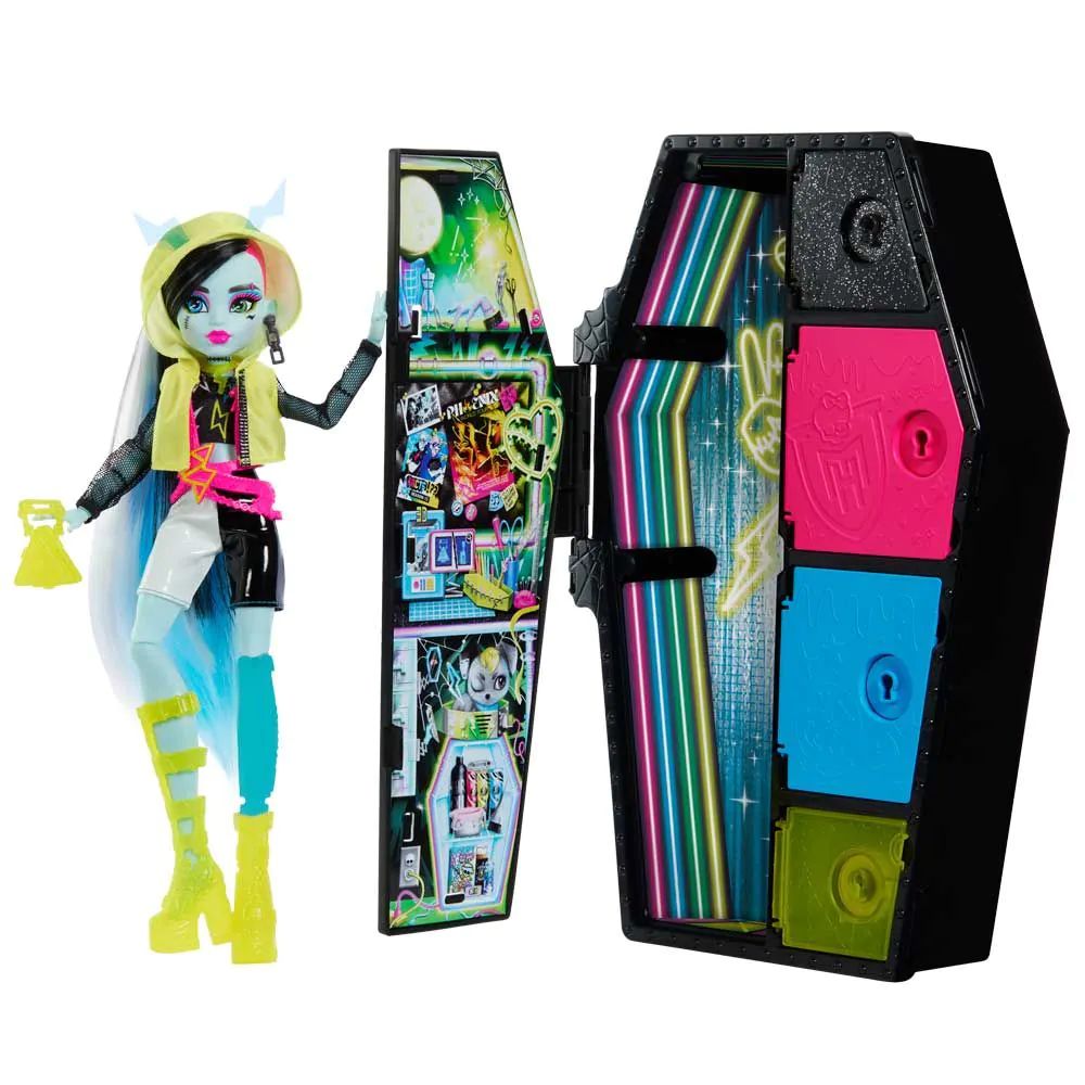 Papusa cu accesorii surpriza Monster High Skulltimate Secrets Frankie - poza 3