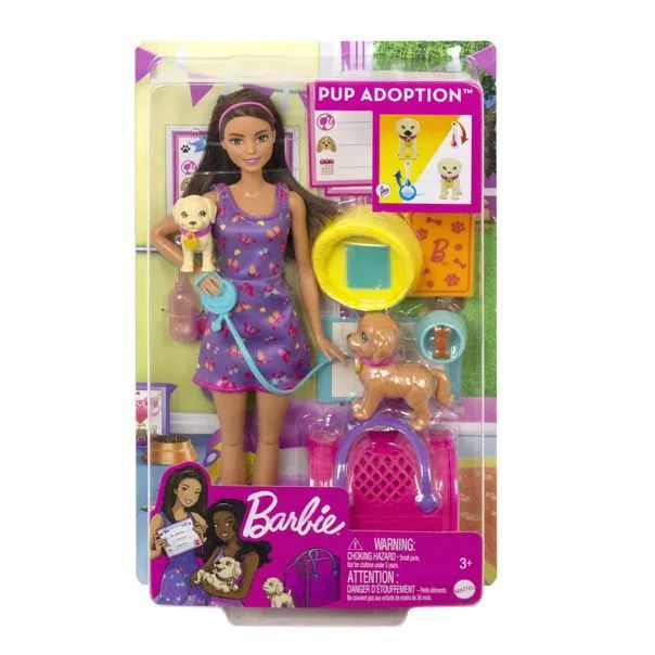 Papusa cu animalut de companie Barbie Pup Adoption - poza 2