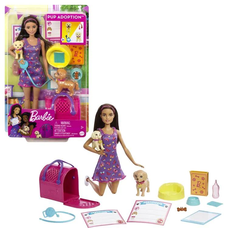Papusa cu animalut de companie Barbie Pup Adoption - poza 3