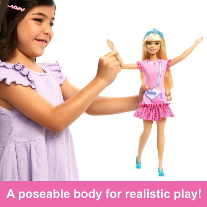 Papusa cu animalut de companie My First Barbie 34 cm - poza 5