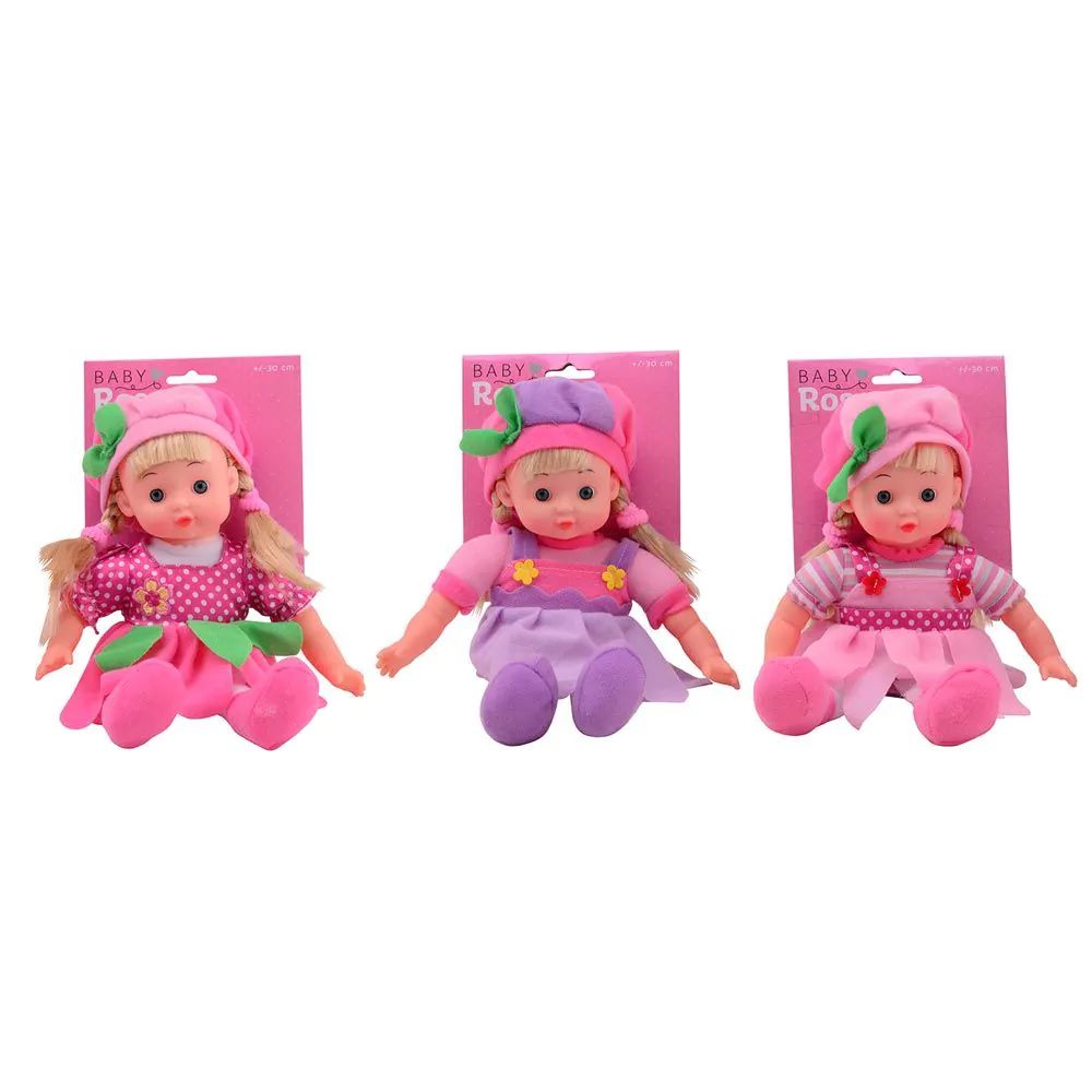 Papusa cu corp moale Baby Rose John Toys 30 cm - poza 1