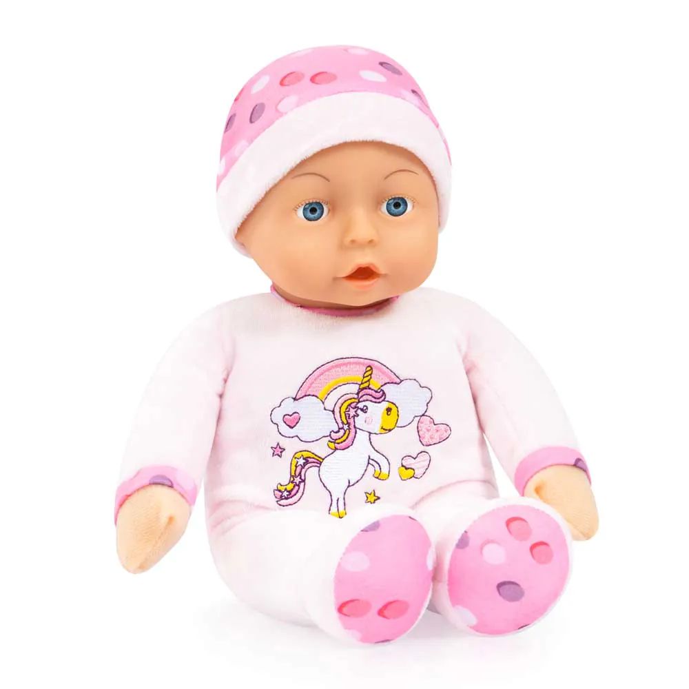 Papusa cu corp moale si salopeta Unicorn Bayer 30 cm diverse modele - poza 2