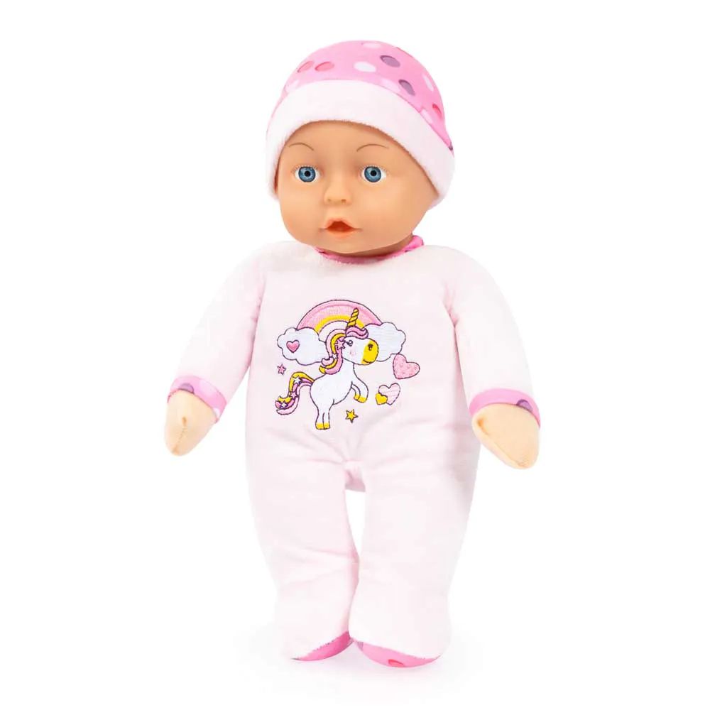 Papusa cu corp moale si salopeta Unicorn Bayer 30 cm diverse modele - poza 4
