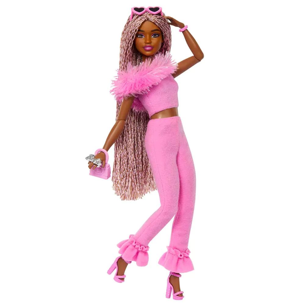 Papusa cu costum roz Barbie Deluxe Fashionista - poza 1