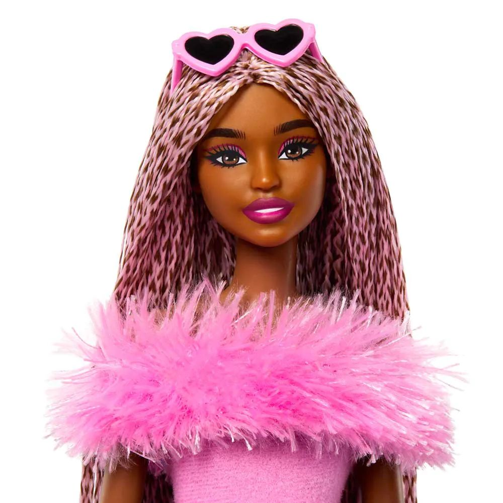 Papusa cu costum roz Barbie Deluxe Fashionista - poza 5
