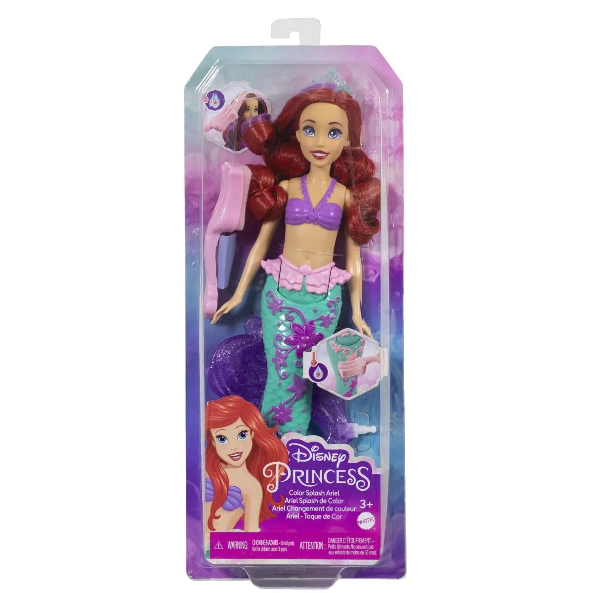 Papusa cu culori schimbatoare Disney Princess Ariel - poza 2