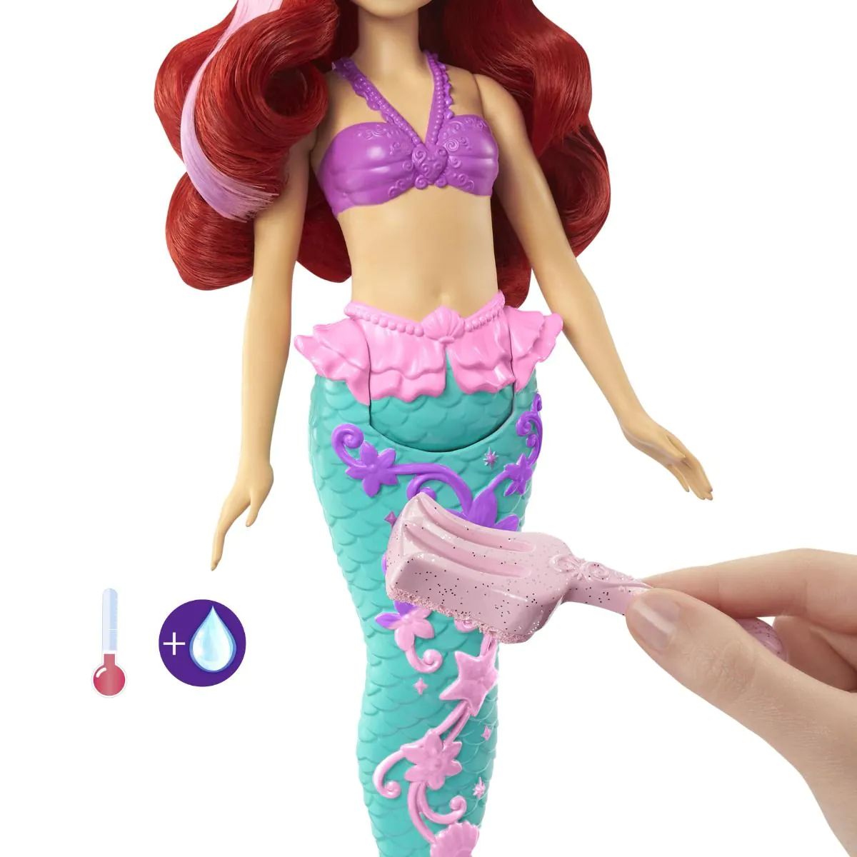 Papusa cu culori schimbatoare Disney Princess Ariel - poza 5