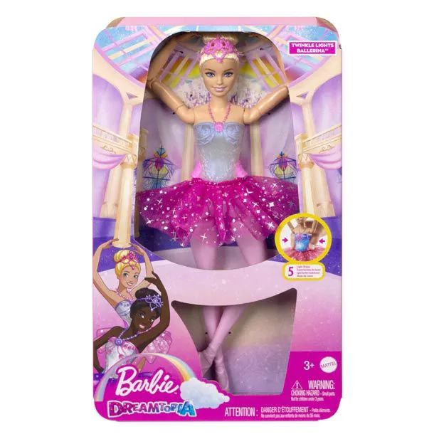 Papusa cu lumini Barbie Dreamtopia Ballerina - poza 2