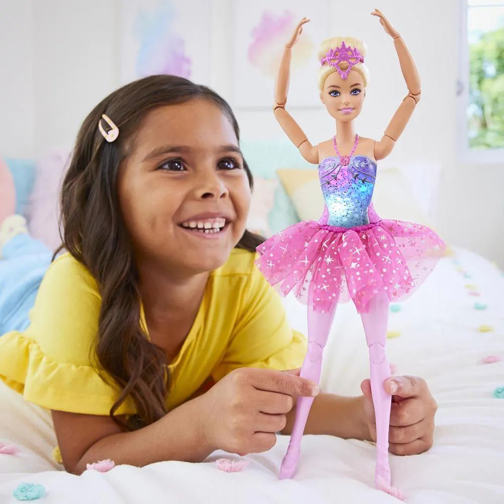 Papusa cu lumini Barbie Dreamtopia Ballerina - poza 4