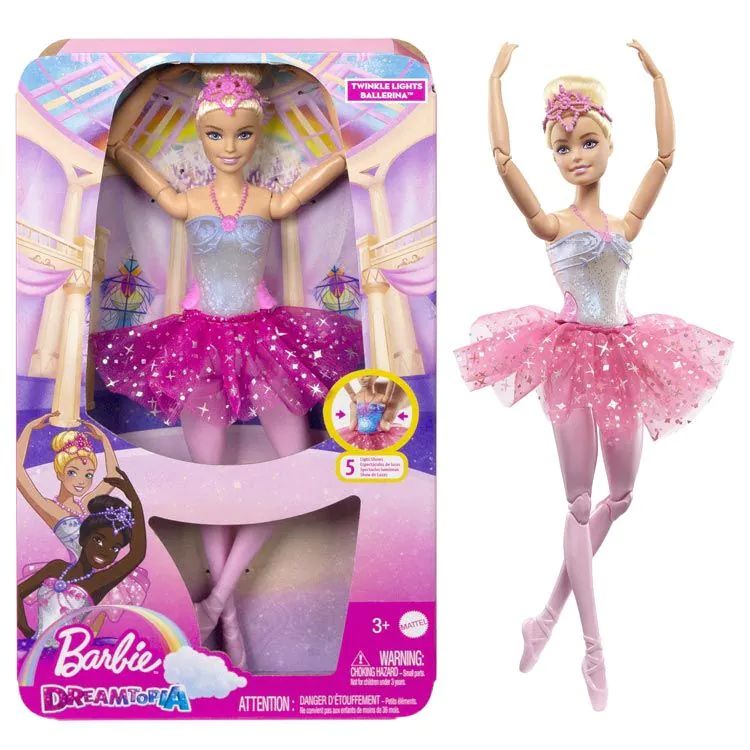 Papusa cu lumini Barbie Dreamtopia Ballerina - poza 5
