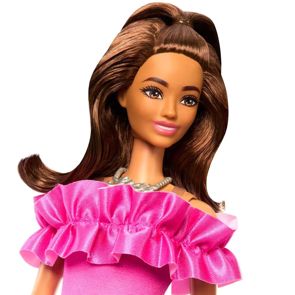 Papusa cu rochie de cocktail Barbie Fashionista - poza 4