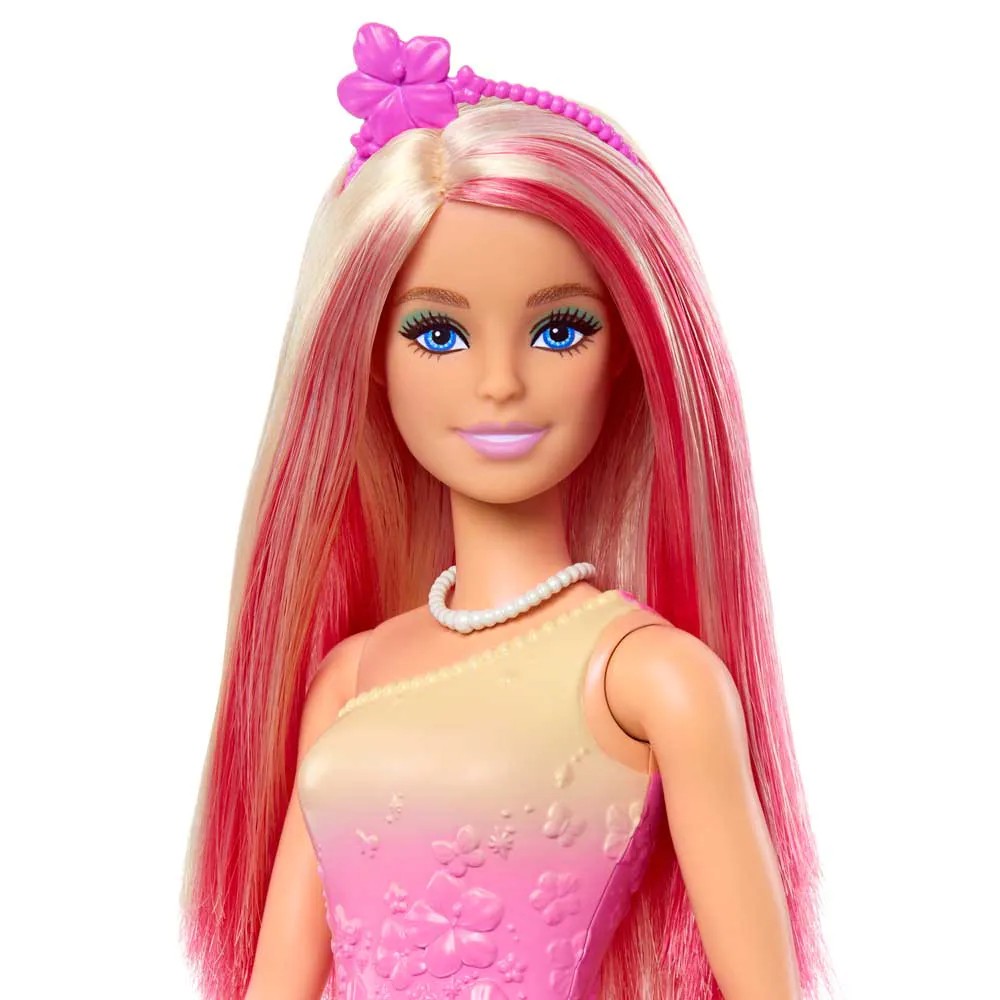 Papusa cu suvite roz Barbie Fantasy Princess Dreamtopia - poza 3