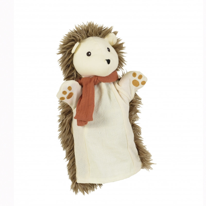 Papusa de mana marioneta arici din bumbac,25 cm