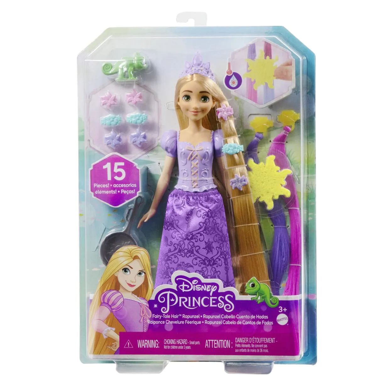 Papusa Disney Princess Fashion Doll Rapunzel cu par magic - poza 2