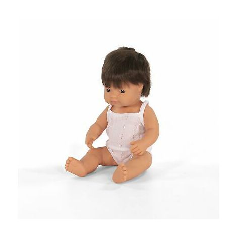 Papusa educationala 38 cm Baietel European Brunet - poza 3