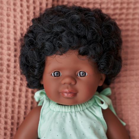 Papusa educationala 38 cm Fetita Afroamericana - poza 2