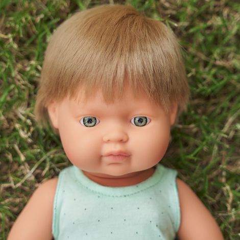 Papusa educativa 38 cm Baiat caucazian blond inchis - poza 2