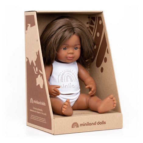 Papusa educativa 38 cm Fetita australianca nativa - poza 2