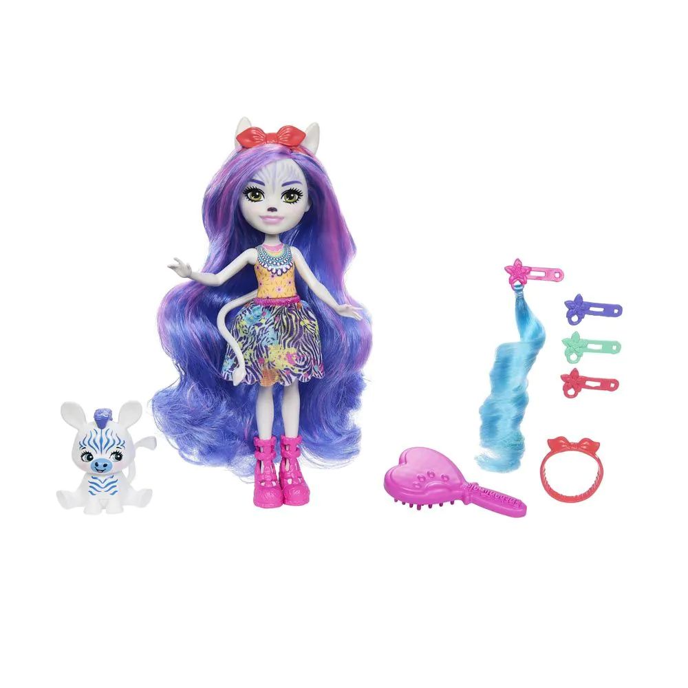 Papusa Enchantimals Glam Party Zamirah Zebra - poza 1