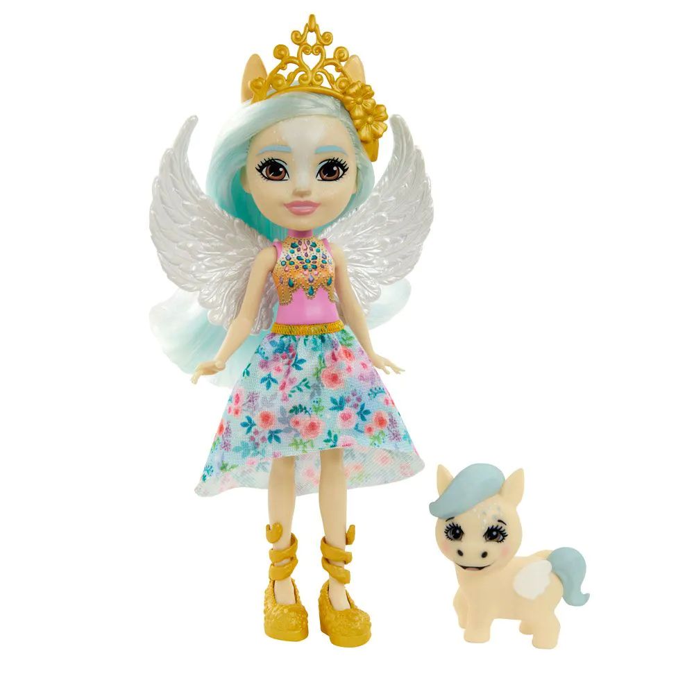Papusa Enchantimals Royals cu animalut Paolina Pegasus si Wingley - poza 1