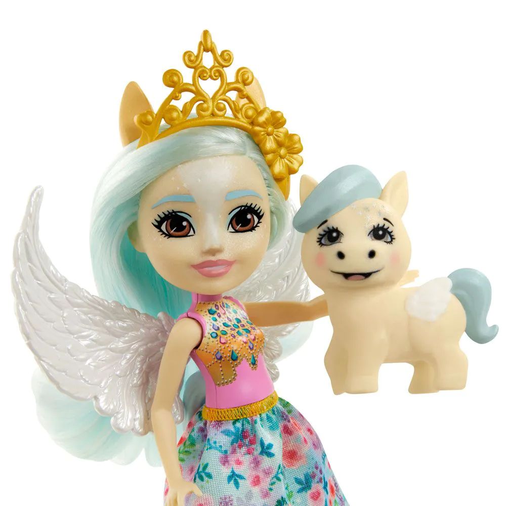 Papusa Enchantimals Royals cu animalut Paolina Pegasus si Wingley - poza 2