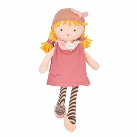 Papusa Eva, 30 cm, material textil, roz - poza 2