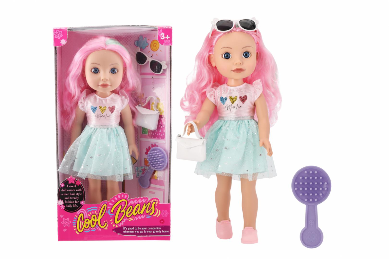 PAPUSA FASHION CU ACCESORII, ROZ