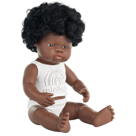 Papusa fetita africana 38 cm - Miniland - poza 1
