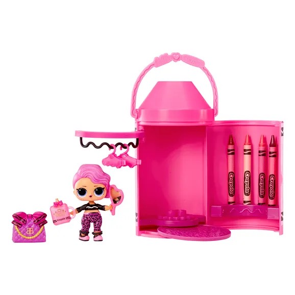Papusa LOL Surprise Loves Crayola Color Me Studio cu 4 creioane - poza 5