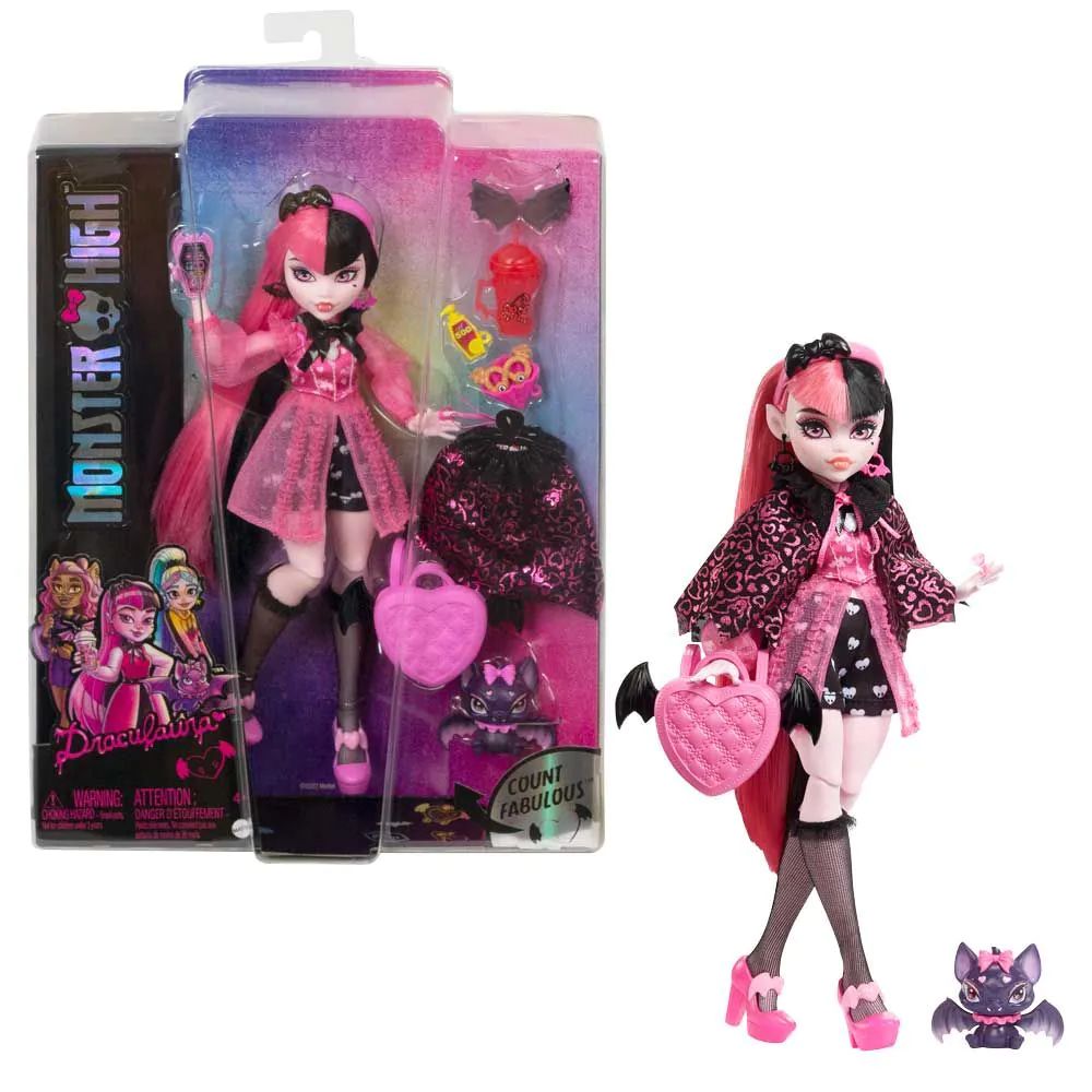 Papusa Mattel Monster High Draculaura cu animalut si accesorii - poza 2