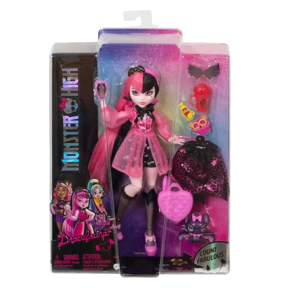 Papusa Mattel Monster High Draculaura cu animalut si accesorii - poza 3