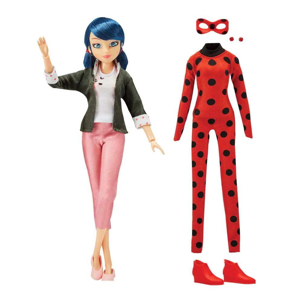 Papusa Miraculous Ladybug Marinette cu costum Superhero Secret 26 cm - poza 1