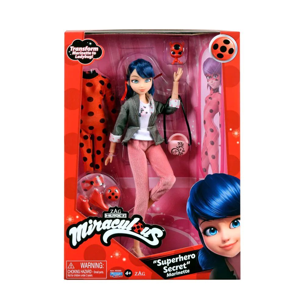 Papusa Miraculous Ladybug Marinette cu costum Superhero Secret 26 cm - poza 2