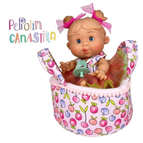 Papusa Nines D'Onil, Colectia Pepotin Canastilla, cu miros de vanilie, 21 cm - poza 2