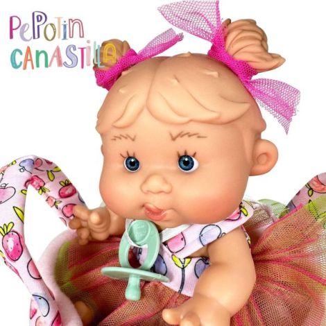 Papusa Nines D'Onil, Colectia Pepotin Canastilla, cu miros de vanilie, 21 cm - poza 3
